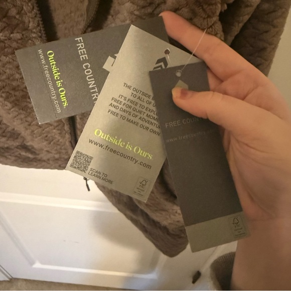 Free Country Brown Mocha Women's Cable Braided Butter Pile® Teddy Jacket - Picture 11 of 15